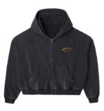 Raspberry Hills ‘Acid Wash’ Black Zip Up Hoodie