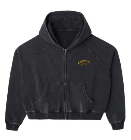 Raspberry Hills ‘Acid Wash’ Black Zip Up Hoodie