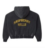 Raspberry Hills ‘Acid Wash’ Black Zip Up Hoodie