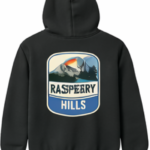 Raspberry Hills Graphic Black Hoodie