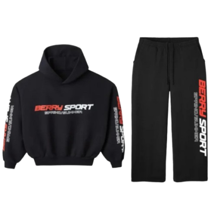 Raspberry Hills Cropped Berry Sport Tracksuit