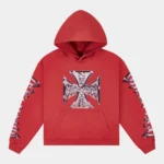 Chrome x Godspeed Motto Hoodie (Red Wash )