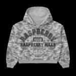 Raspberry Hills 1966 Military Camo Zip Hoodie