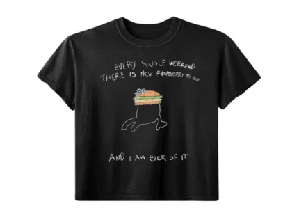 RASPBERRY HILLS Burger Tee Black